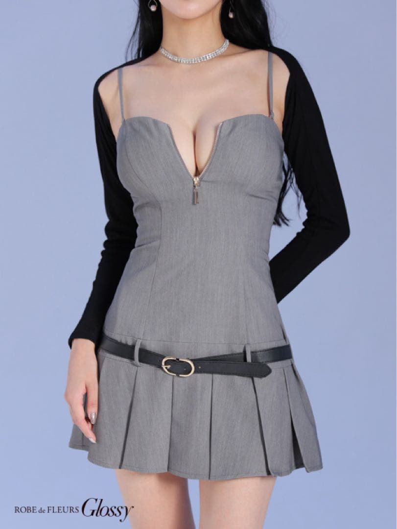 新品ROBE de FLEURS Glossy シュガー　ミニドレス　Sサイズ