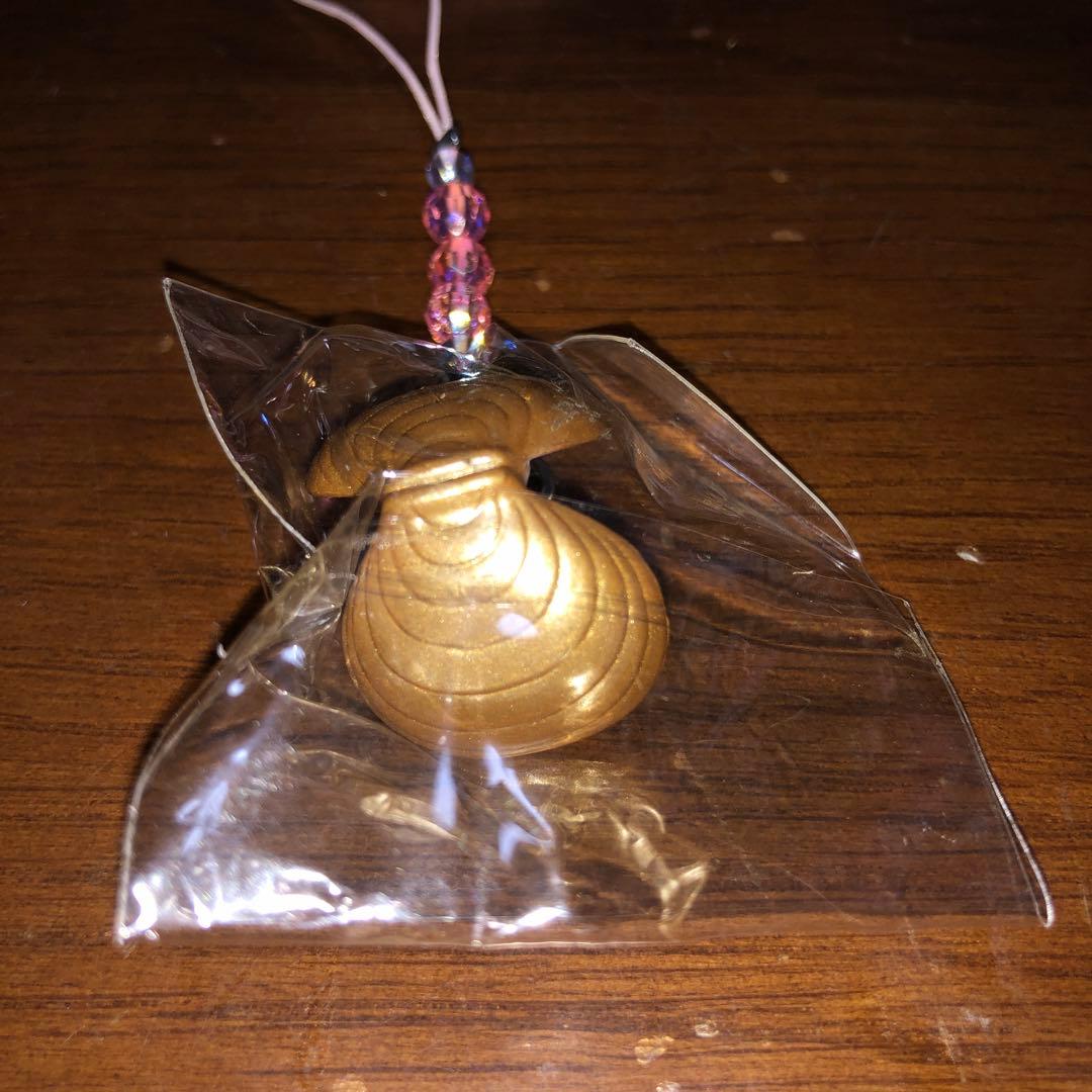 ハローキティ　ひな祭り　限定　根付けストラップ　貝ビーズ根付け