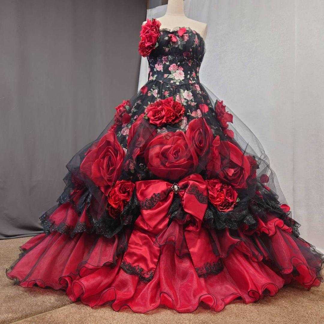 再入荷★13-15号サイズ★クラウディア高級カラードレス