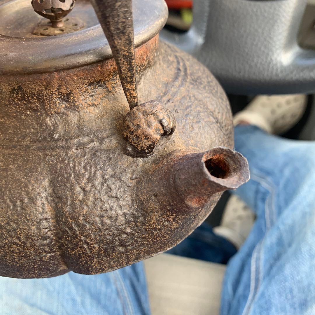 朝立形鉄瓶　鉄瓶　水漏れなし