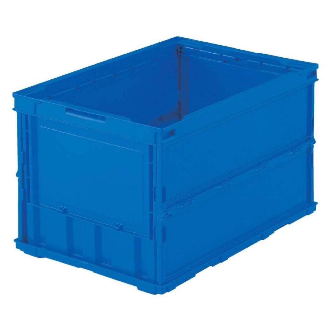 トラスコ中山 薄型折りたたみコンテナ 50L ダークブルー TR-O50B DB