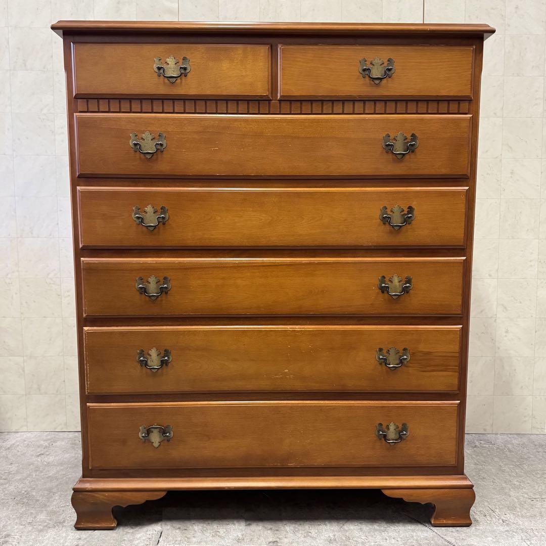 【送料無料&一部地域は3000円引き！】 横浜ダニエル 6段アンティークチェスト