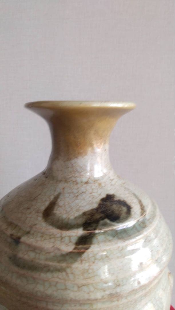 李朝白磁鉄絵面取徳利