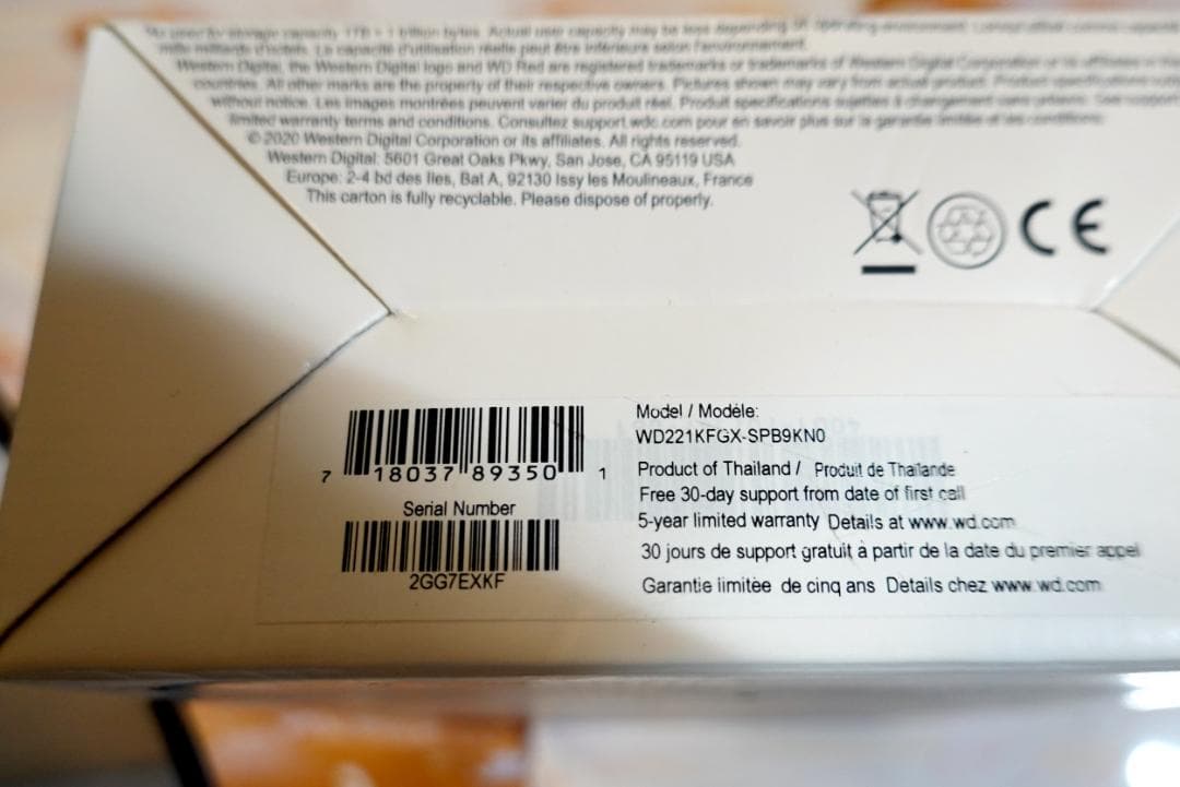 ◆新品◆22TB WD Red Pro NAS 内蔵HDD7200SATA 6G