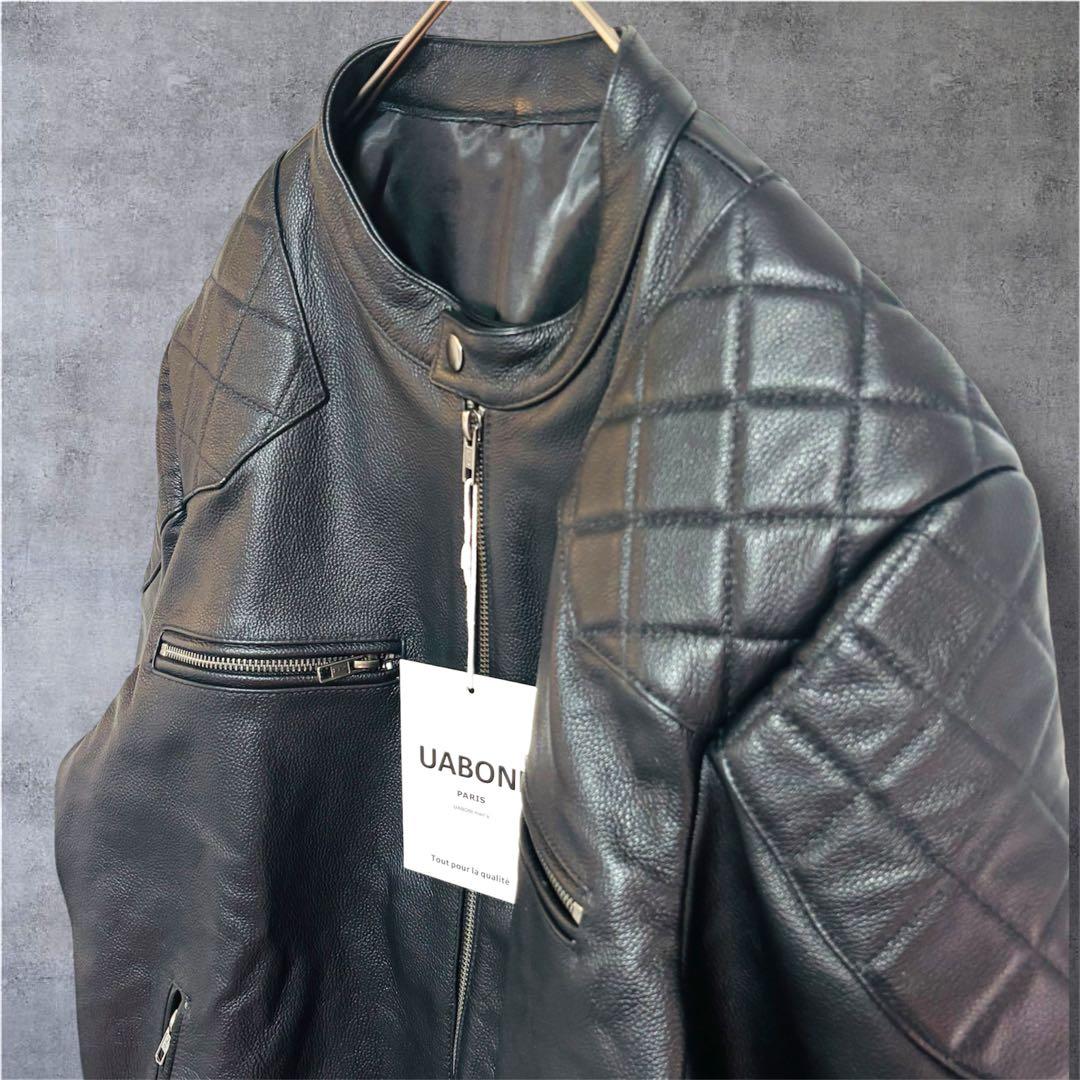 【新品】UABONI レザージャケット フランス 最上級牛革 XL ベッカム愛用