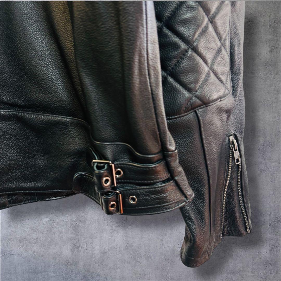 【新品】UABONI レザージャケット フランス 最上級牛革 XL ベッカム愛用