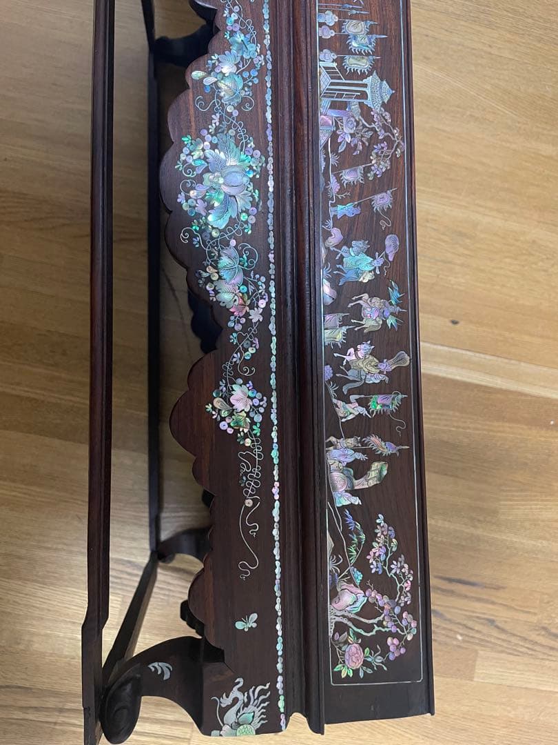 唐物　中国美術　時代　螺鈿象嵌　細工象嵌　螺鈿テーブル　華道具　香道具　古美術