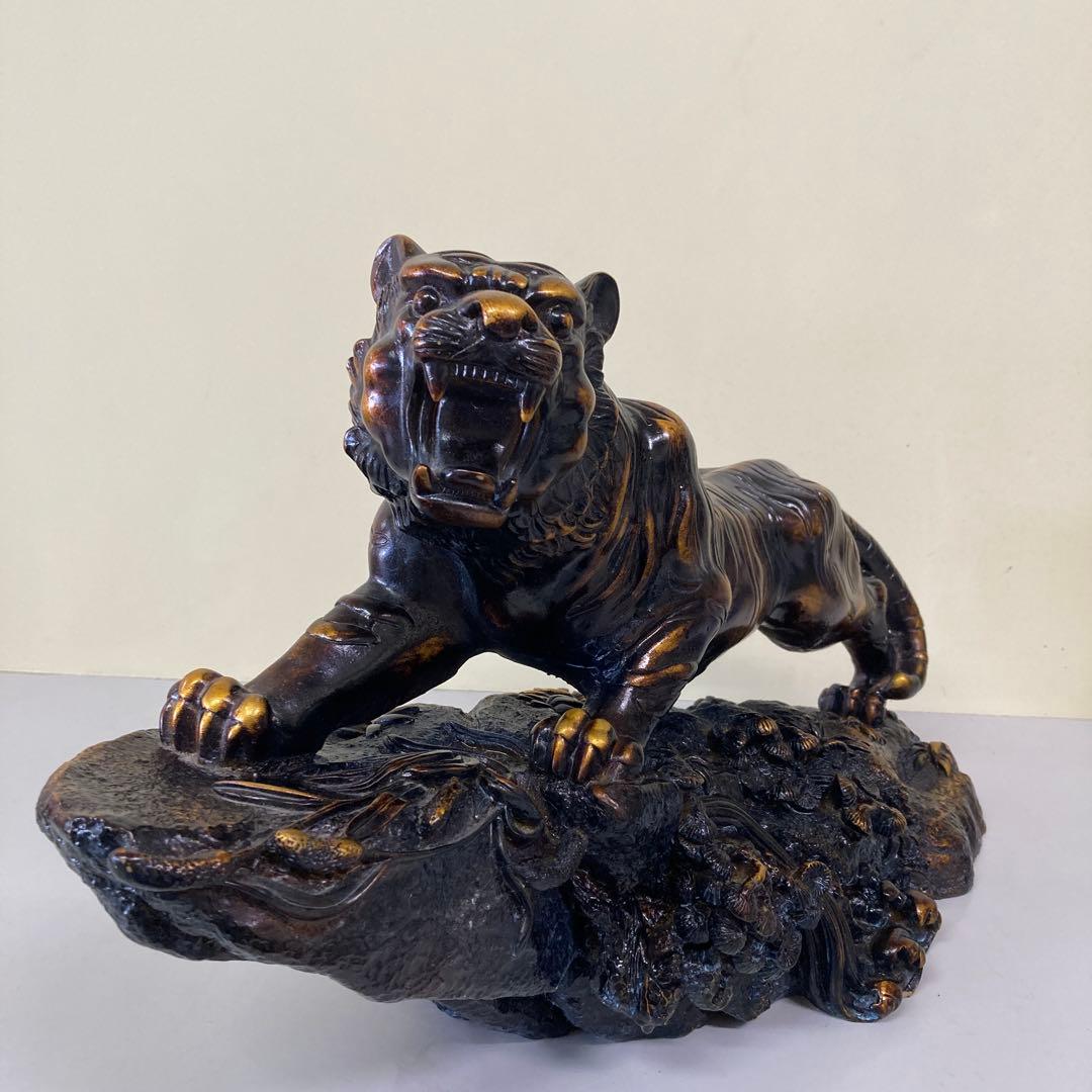 E4 ブロンズ風 アンティーク ゴールド タイガー 干支 寅年 和風 アジアン