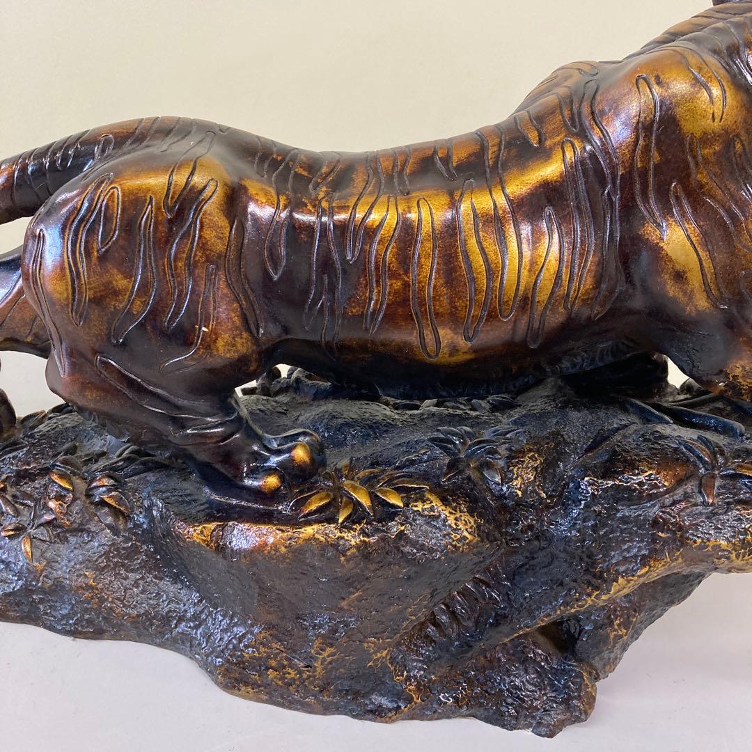 E4 ブロンズ風 アンティーク ゴールド タイガー 干支 寅年 和風 アジアン