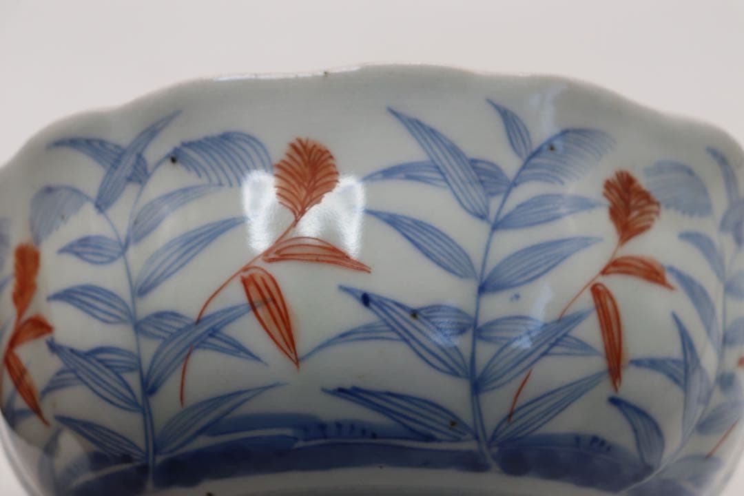 江戸　伊万里色絵花口鉢　送料込み1121