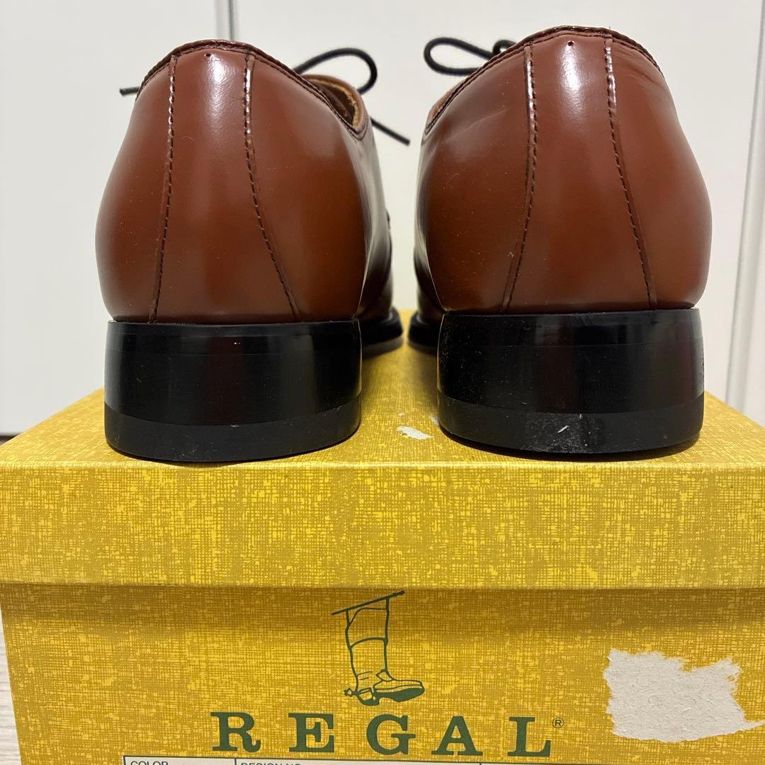【新品】REGALメンズ ビジネスシューズ プレーントゥ ブラウン 24.5cm