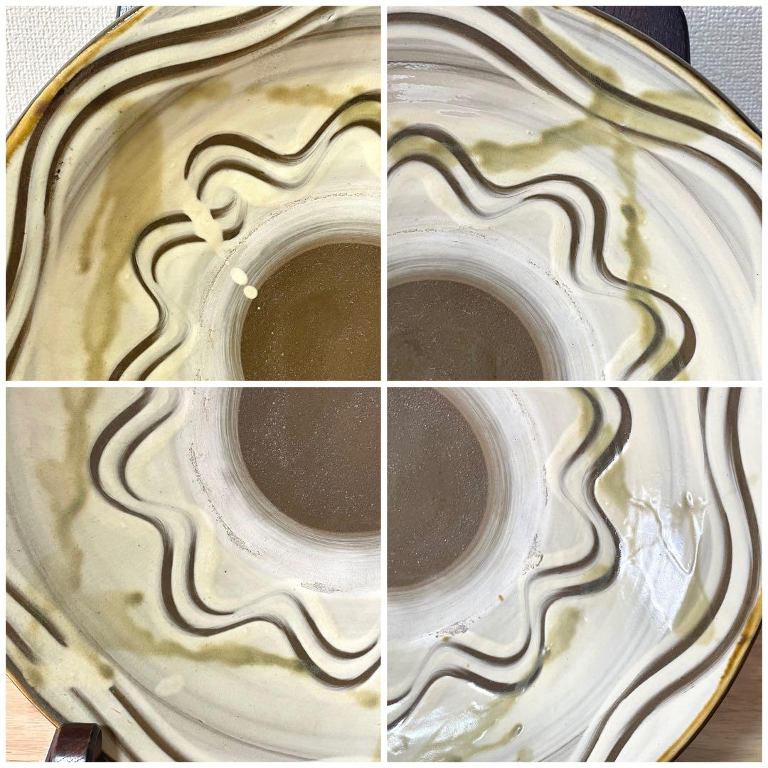 小鹿田焼 刷毛目 尺二寸皿 大皿 銀座たくみ 櫛描き 民藝 柳瀬朝夫 坂本茂木