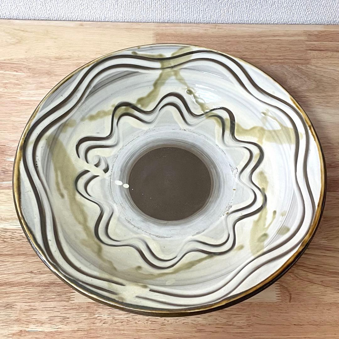 小鹿田焼 刷毛目 尺二寸皿 大皿 銀座たくみ 櫛描き 民藝 柳瀬朝夫 坂本茂木