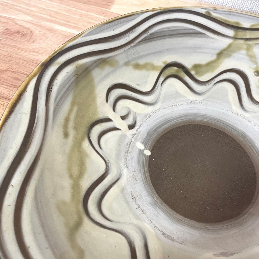 小鹿田焼 刷毛目 尺二寸皿 大皿 銀座たくみ 櫛描き 民藝 柳瀬朝夫 坂本茂木