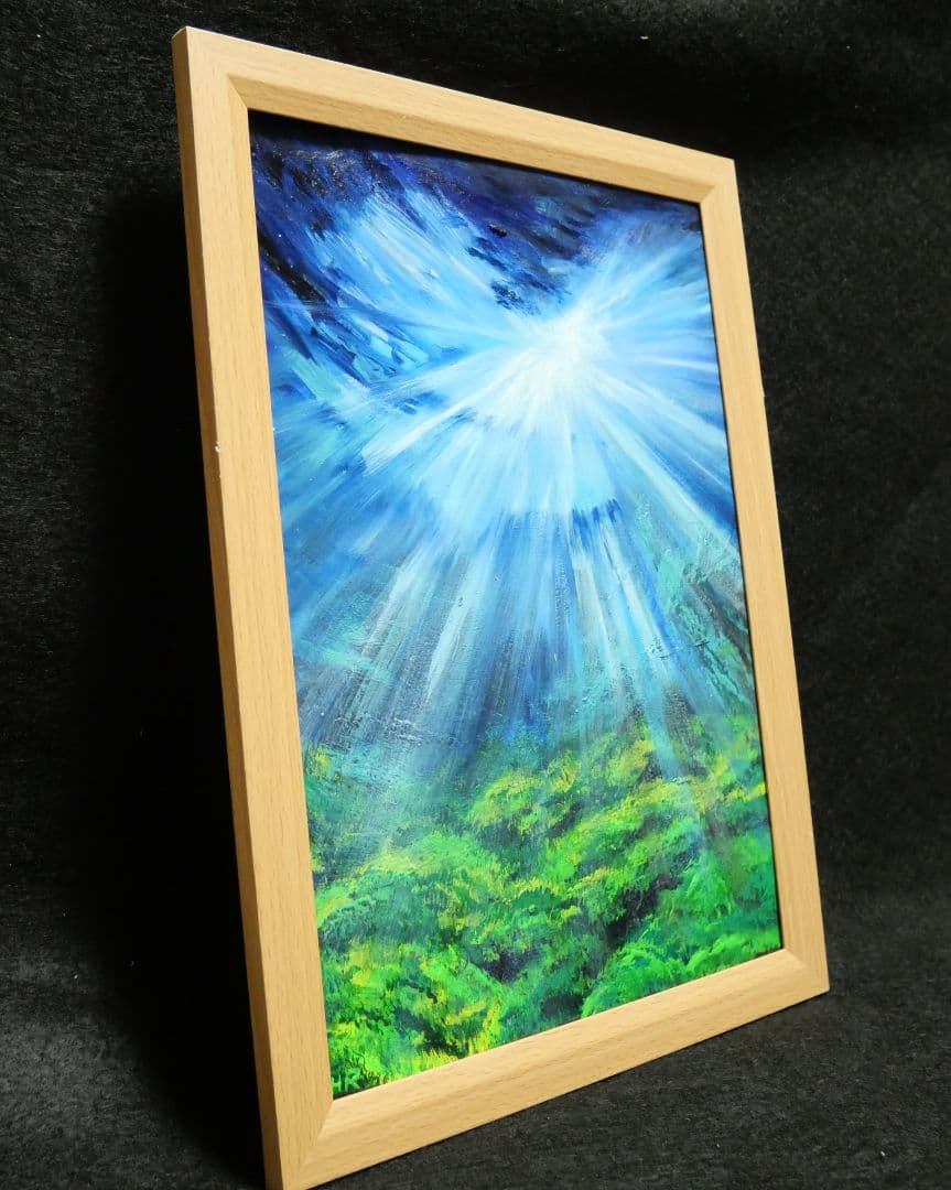 油絵 絵画 【海中の光】