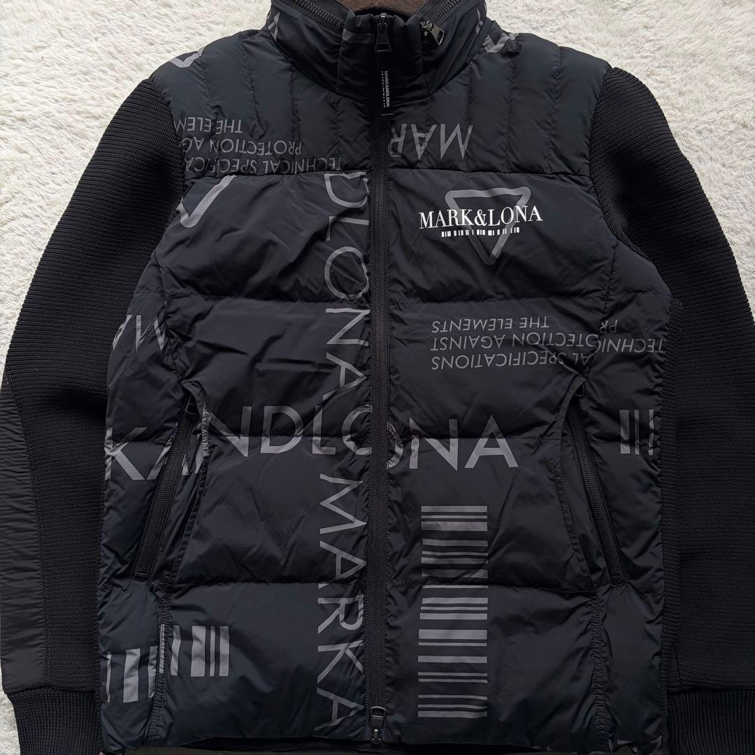 極美品✨マーク&ロナ 中綿ジャケット 総柄 異素材 黒 M 23AW 定価11万
