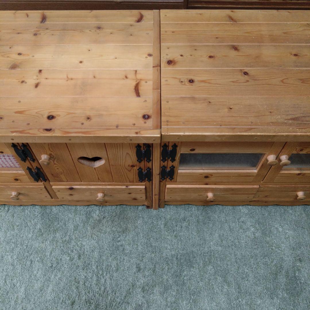 【カリレ】カントリー家具　ハンドメイド　ナチュラルウッド テレビボード