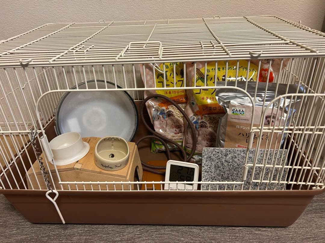 ゲージとその他ハリネズミ飼育セット
