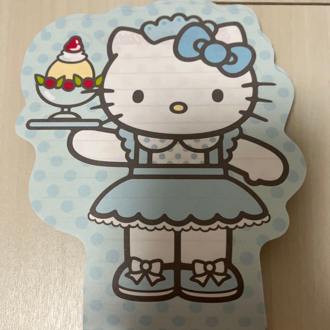 キティ　平成レトロ♡ダイカットメモ♡ウェイトレス♡2002年