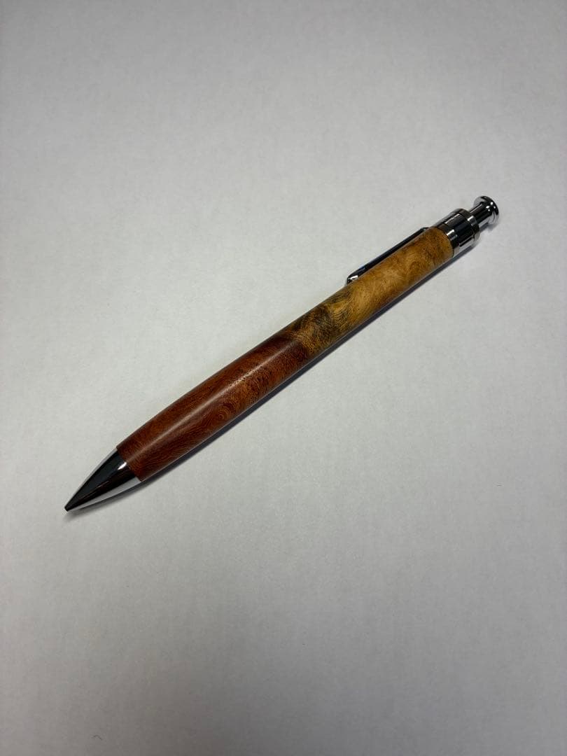 工房楔　シャープペン　花梨紅白　こぶ杢 0.5