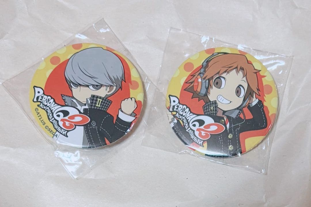 ペルソナQ2 缶バッジ　主人公　花村陽介