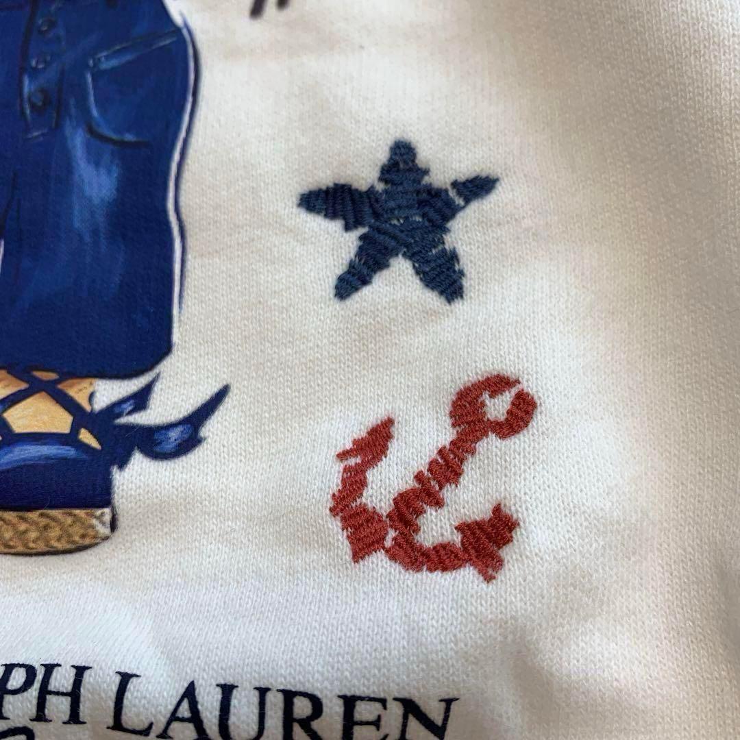 【新品】ラルフローレン ポロベア トレーナー ペイント ホワイト 120