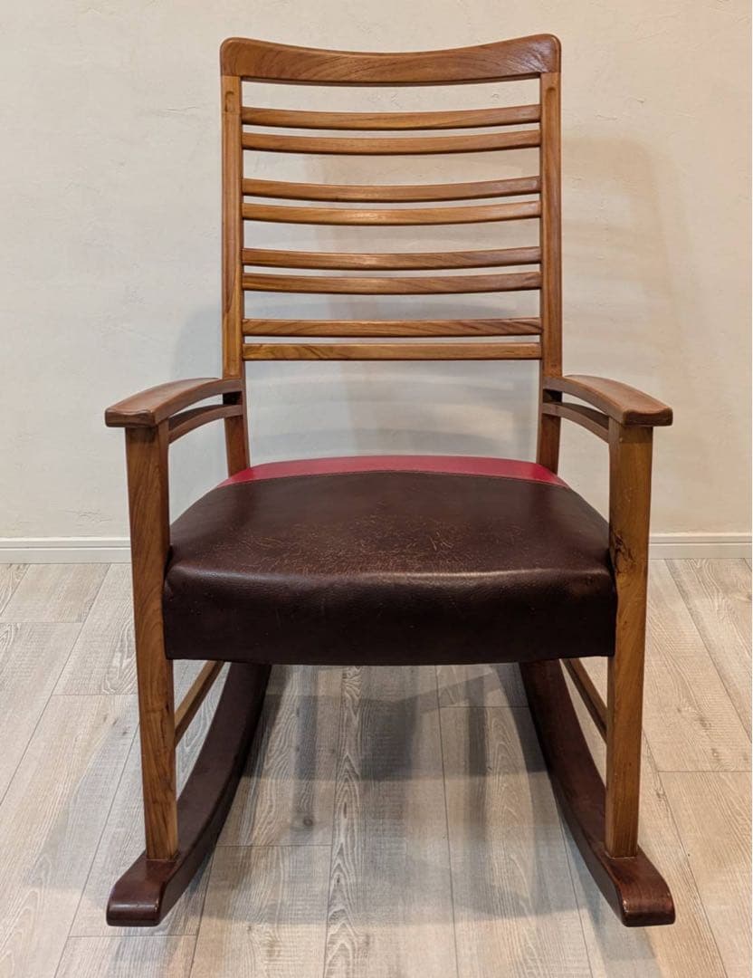 人気のロッキングチェア[BC工房]アームチェア手作り木製椅子USED品