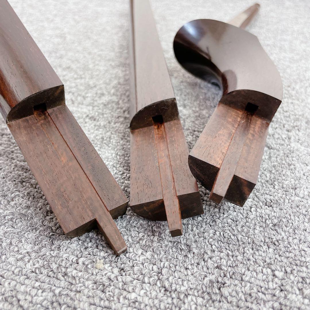 三味線 紅木 子持ち綾杉胴 一本溝 K18 犬皮 細棹 和楽器