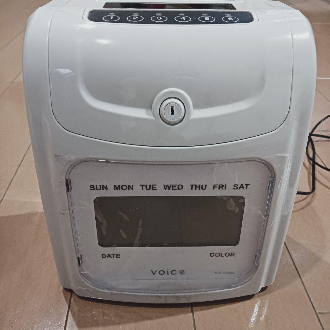 voice タイムレコーダー　VT-1000 タイムカード　予備リボンカセット付