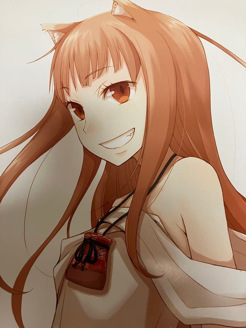 【非売品】狼と香辛料 ホロ ルカ 文倉 描き下ろし 超特大 両面 ポスター