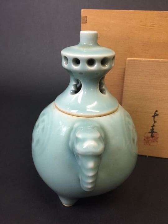 伊万里 大川内焼 長春窯 青磁香炉