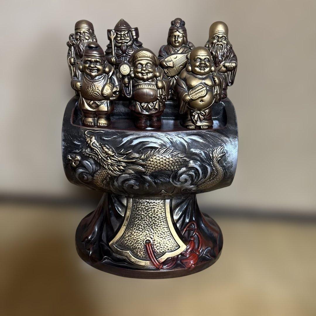 ★七福神の置物★高さ47cm 幅33cm☆縁起物☆ 商売繁盛・家内安全