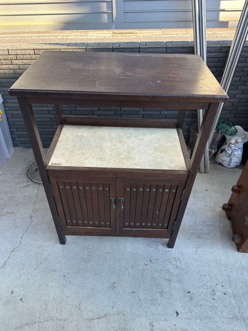 オールドカリモク 電話台 インテリア 昭和レトロ アンティーク　引き取り限定