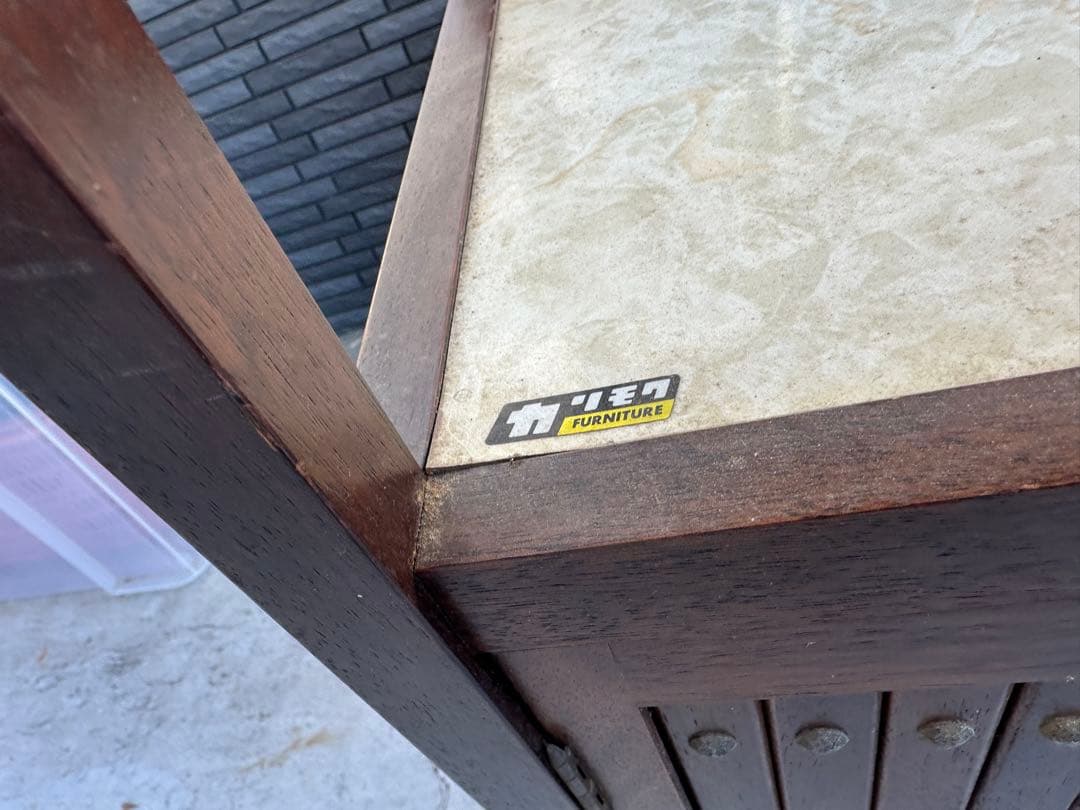 オールドカリモク 電話台 インテリア 昭和レトロ アンティーク　引き取り限定