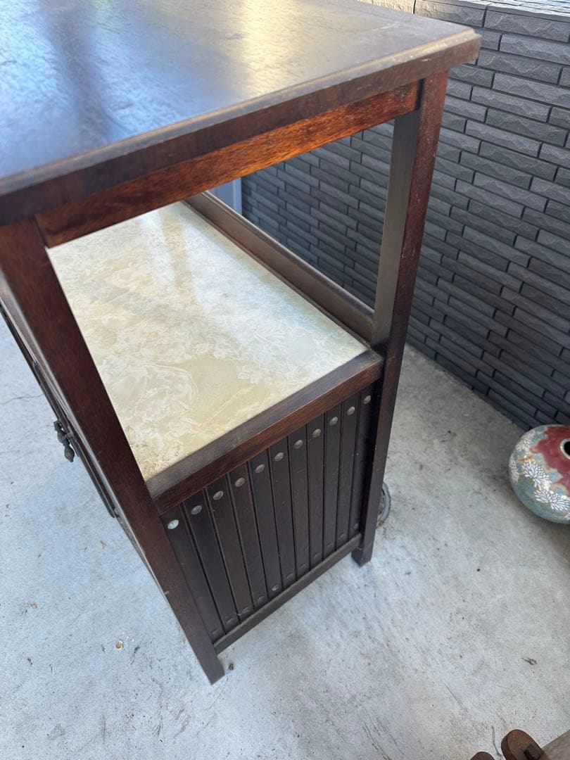 オールドカリモク 電話台 インテリア 昭和レトロ アンティーク　引き取り限定