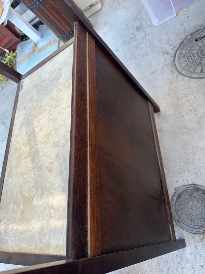 オールドカリモク 電話台 インテリア 昭和レトロ アンティーク　引き取り限定