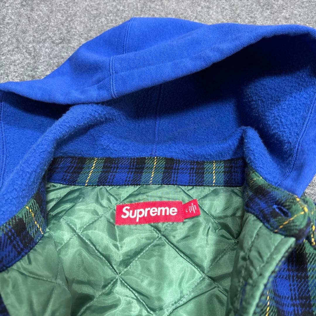 ジャケット・アウター 23AW Supreme Tartan Flannel Hooded Shirt