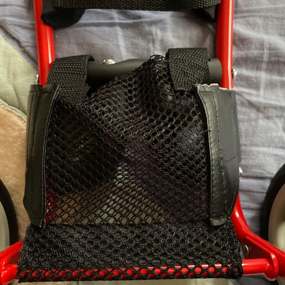 小型犬用 レッド メッシュ 車いす
