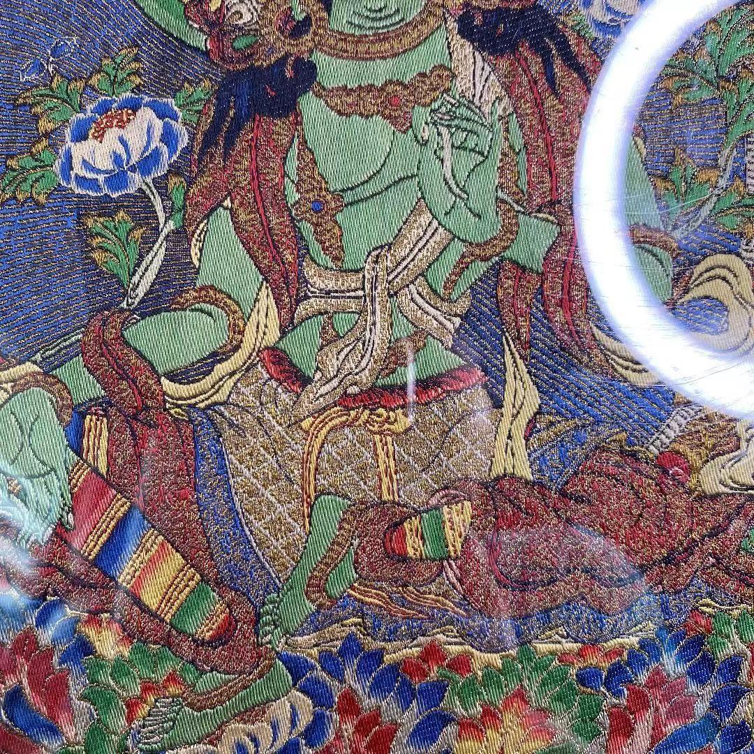 チベット タンカグリーンターラ菩薩 緑度母 刺繍 織物 骨董品 珍蔵品 仏教美術