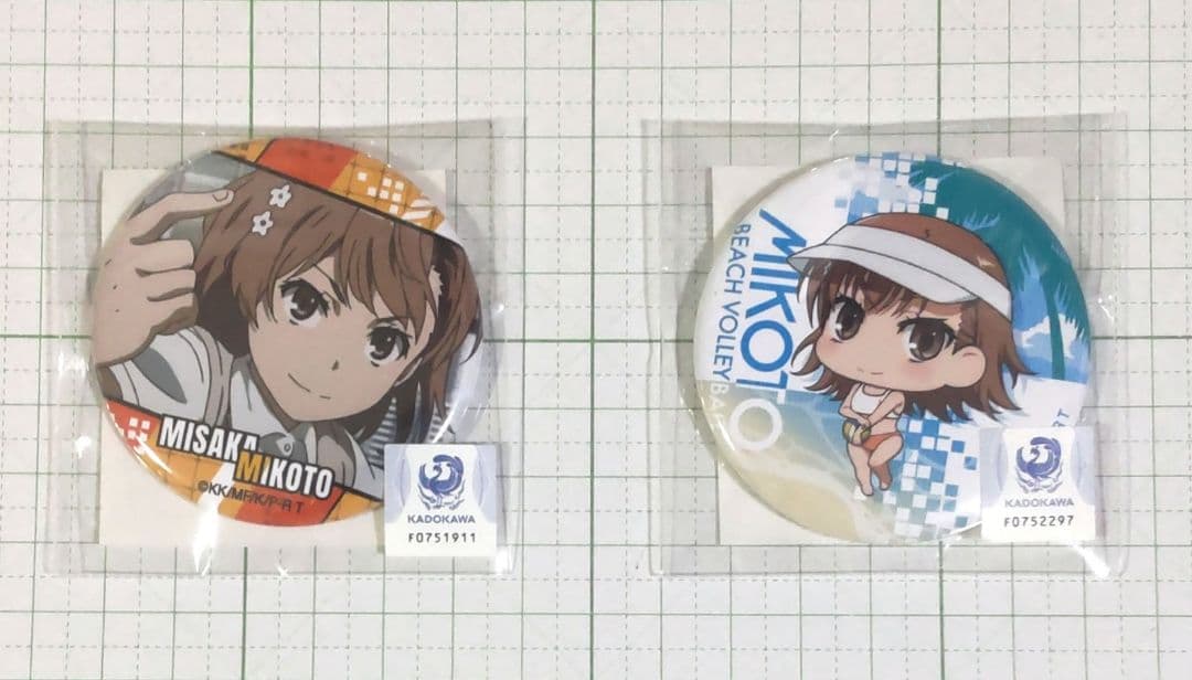 ビーチバレーStyle どこプラ くじメイト アクリルスタンド 缶バッジ 美琴