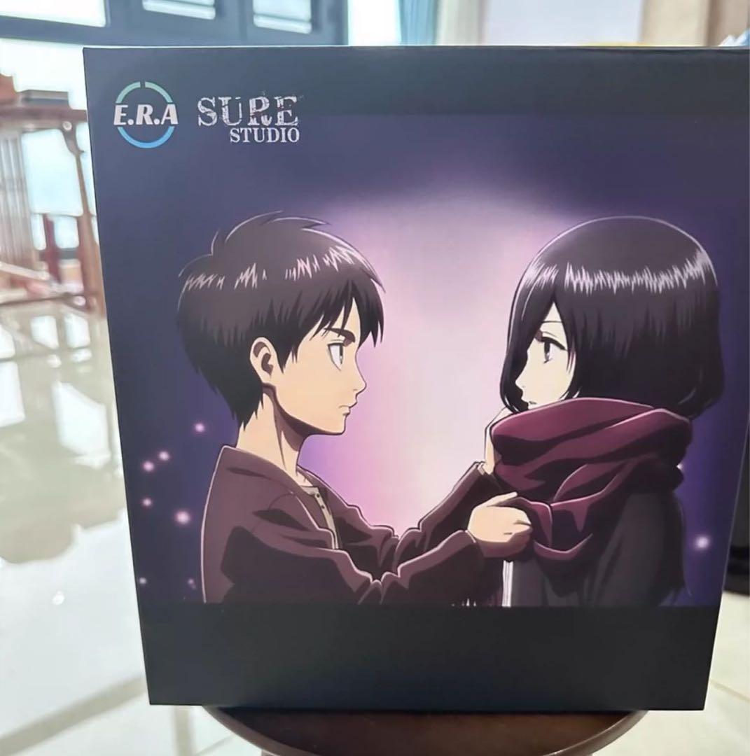 進撃の巨人 エレン ミカサ 2体 ガレージキット ガレキ スタチュー①