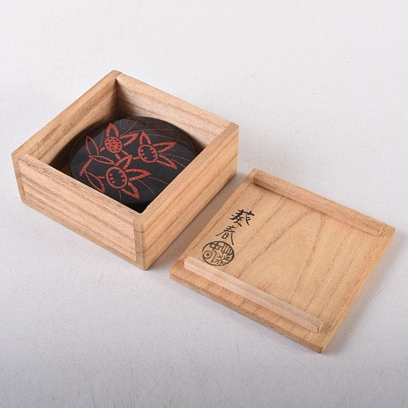 茶道具　北村葵春作　吉野絵　香合　共箱　V　8141