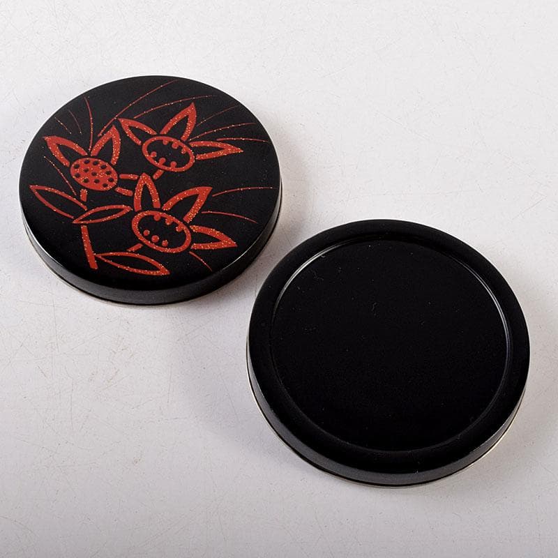 茶道具　北村葵春作　吉野絵　香合　共箱　V　8141