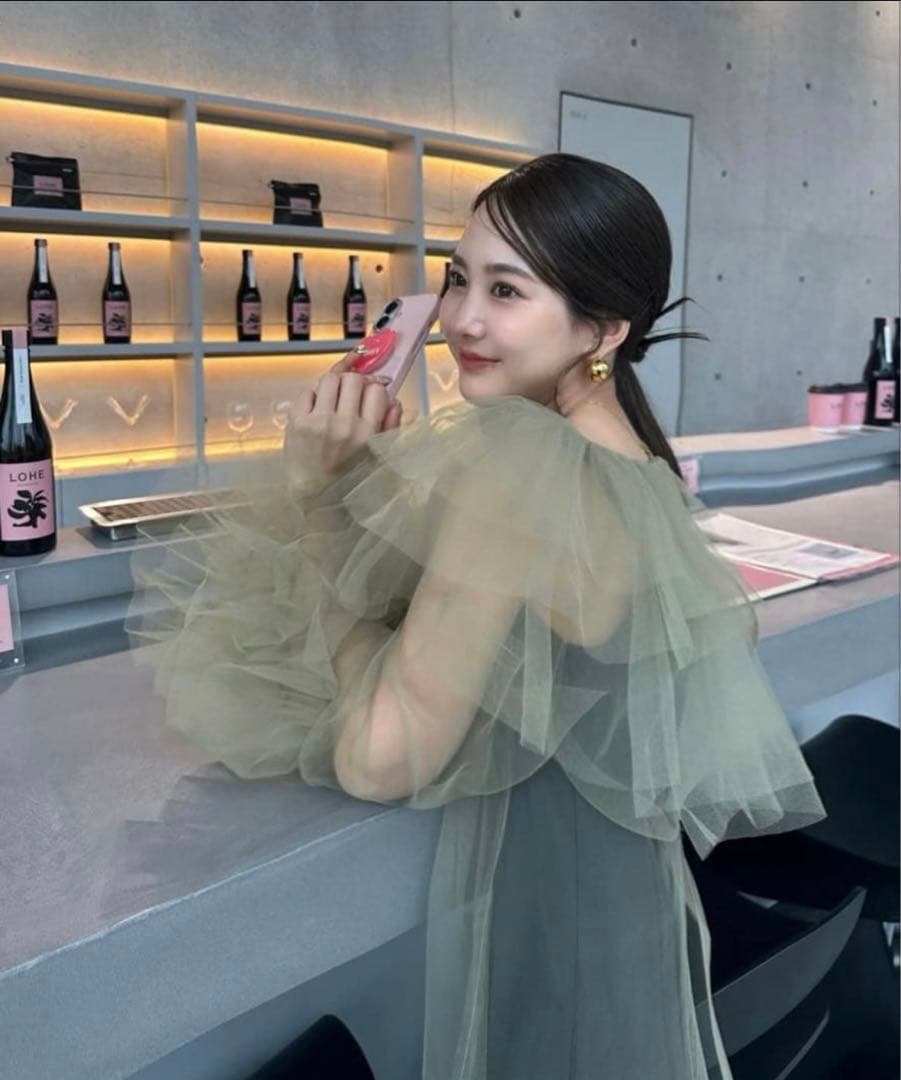 ブルーミングチュールドレス　PourVous andresd