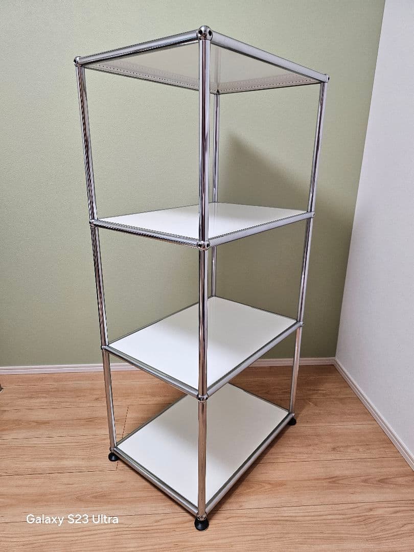 USMハラー 三段オープンキャビネット リビング・キッチン等 ピュアホワイト