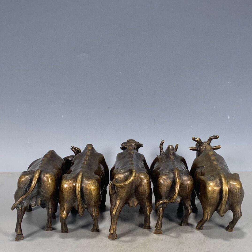 五福銅牛 開運 風水 招財 置物 銅製品 工芸品