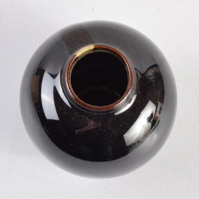 茶道具　古瀬戸　加藤藤山作　文琳茶入　仕覆付　共箱　V　8857