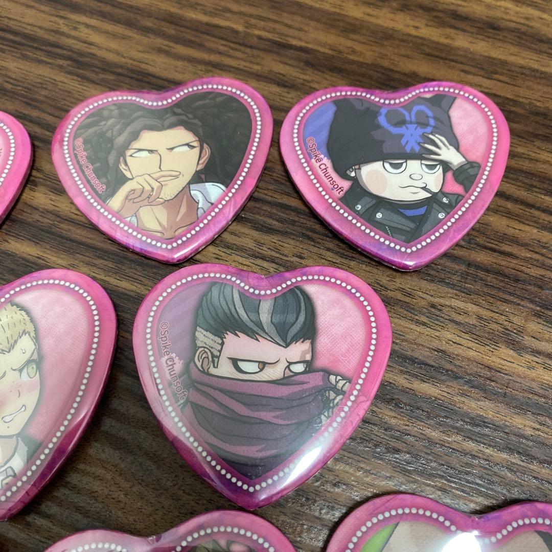 ダンガンロンパ　ハート缶バッジ　　ダンガンロンパ缶バッジ