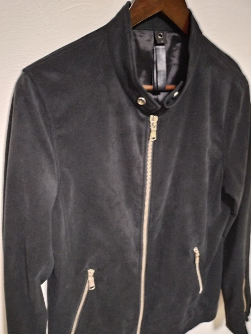wjk スエードライダースブルゾン