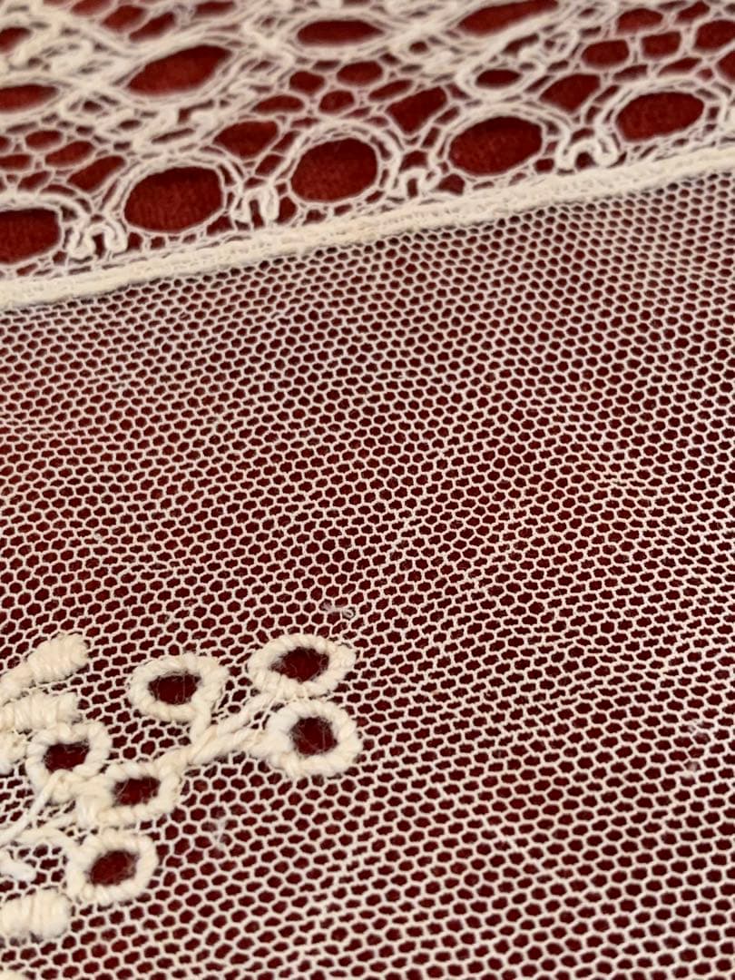 フランスアンティーク　1890年〜デンマーク衣装ミュージアム級の手織りレース！